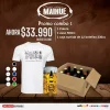 Promo Combo 1 (1 polera + 1 Vaso de Cerveza 500cc + Caja Surtida de Cerveza Maihue)
